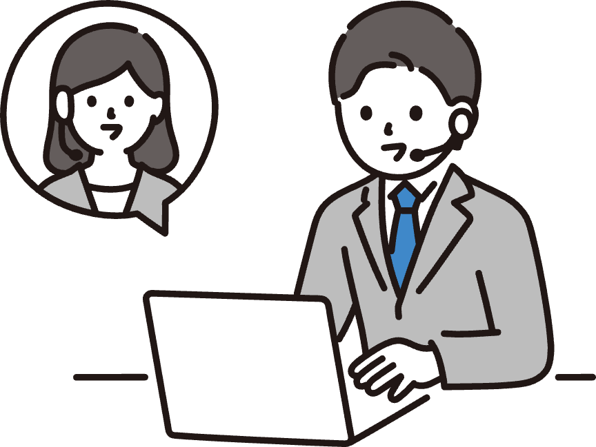 「クラウド運用開始 セットアップ後、運用サポートを受けながら業務改善を進めます。」を表現したイラスト